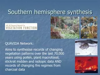 Southern hemisphere synthesis