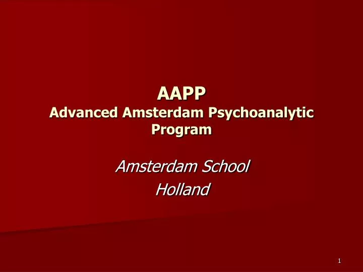 aapp advanced amsterdam psychoanalytic program