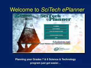 Welcome to SciTech ePlanner