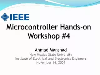 Microcontroller Hands-on Workshop # 4