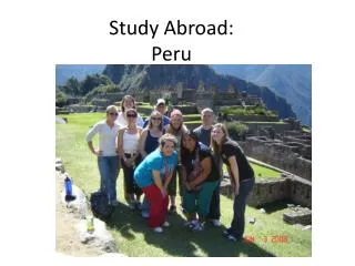 Study Abroad: Peru