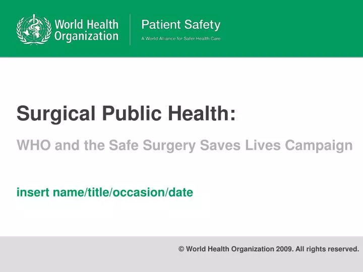 surgical public health