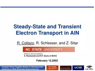 Steady-State and Transient Electron Transport in AlN