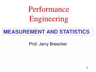 Performance Engineering