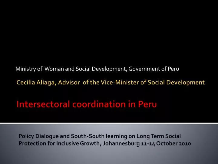 ministry of woman and social development government of peru
