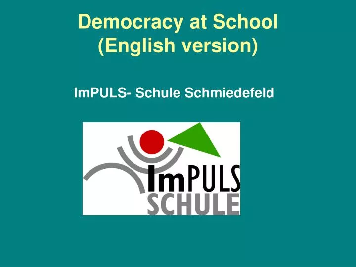 democracy at school english version
