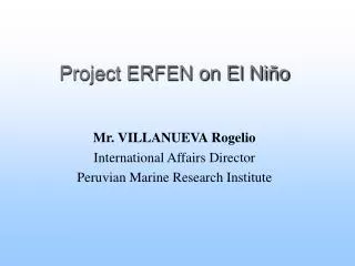 Project ERFEN on El Niño