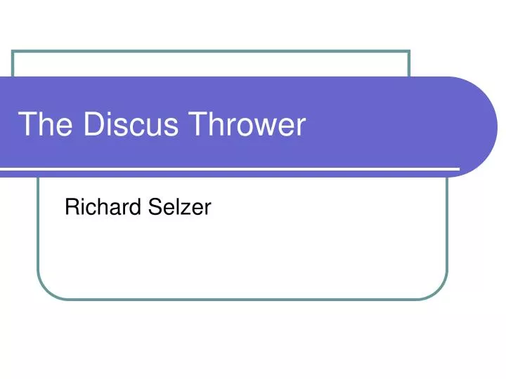the discus thrower