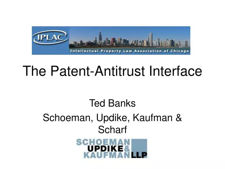 the patent antitrust interface