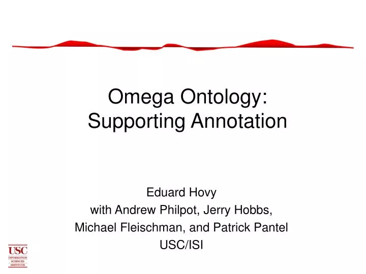 omega ontology supporting annotation