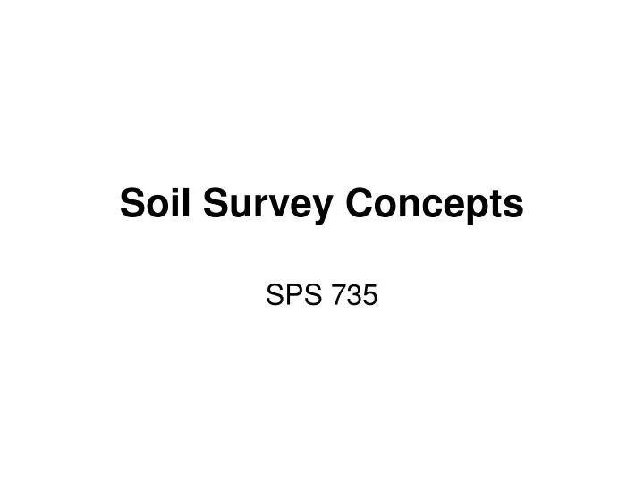soil survey concepts