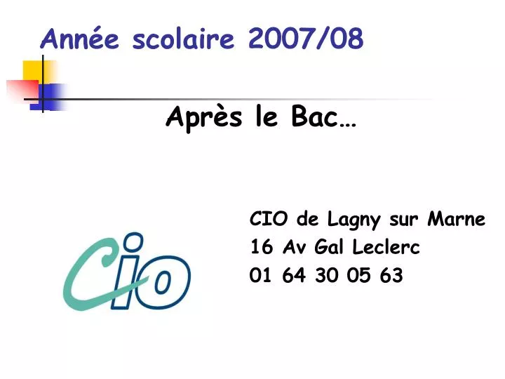 ann e scolaire 2007 08