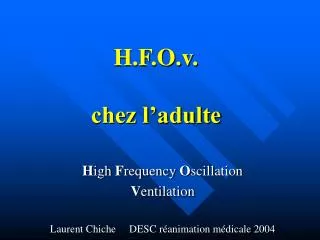 h f o v chez l adulte