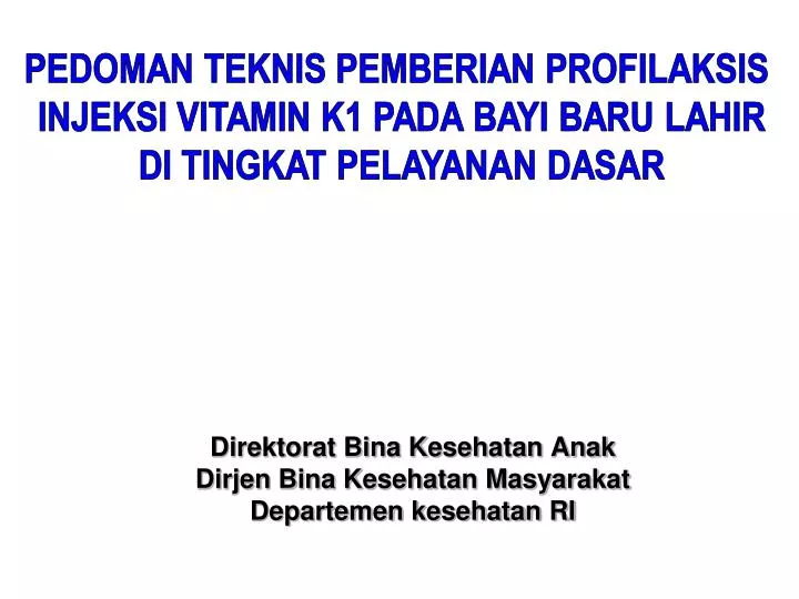 direktorat bina kesehatan anak dirjen bina kesehatan masyarakat departemen kesehatan ri