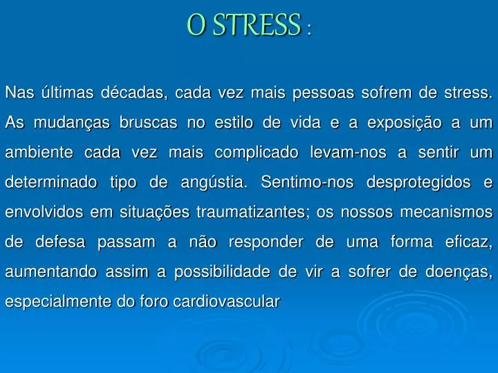 o stress