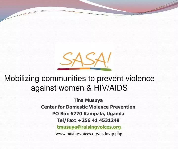 mobilizing communities to prevent violence against women hiv aids
