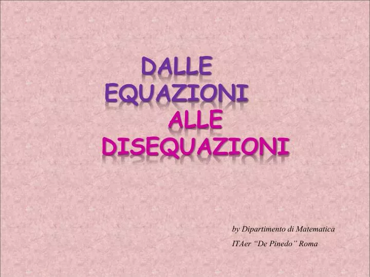 dalle equazioni