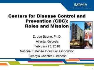 Centers for Disease Control and Prevention (CDC): Roles and Mission