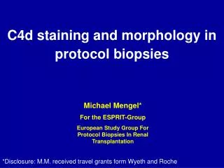 C4d staining and morphology in protocol biopsies