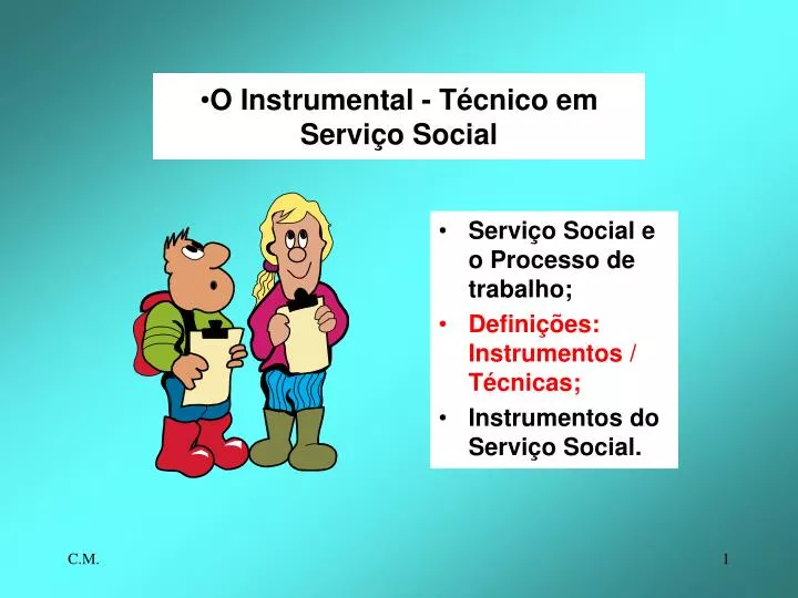 o instrumental t cnico em servi o social