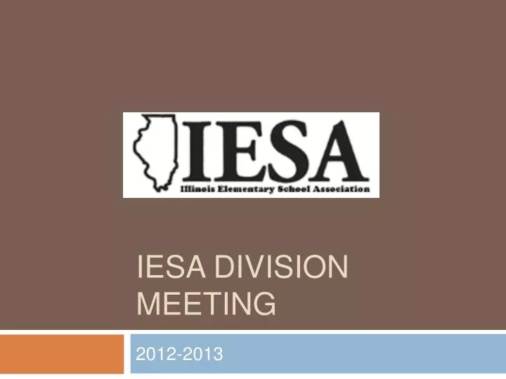 iesa division meeting