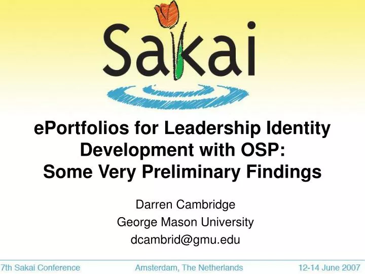 eportfolios for leadership identity development with osp some very preliminary findings