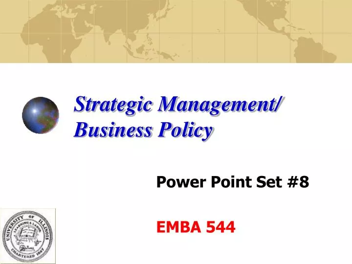 strategic management business policy