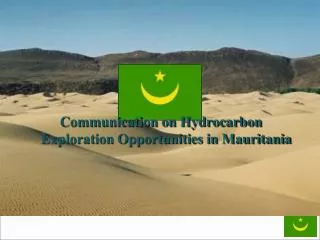 Communication on Hydrocarbon Exploration Opportunities in Mauritania