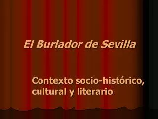 El Burlador de Sevilla