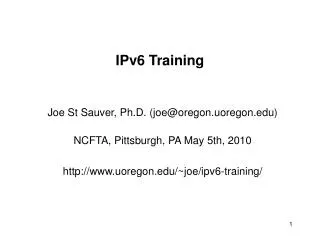 IPv6 Training