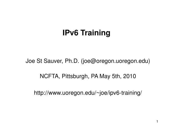 ipv6 training