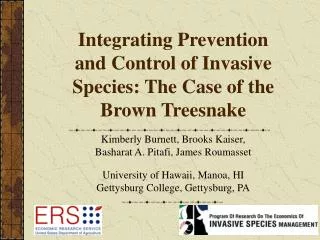 Integrating Prevention and Control of Invasive Species: The Case of the Brown Treesnake