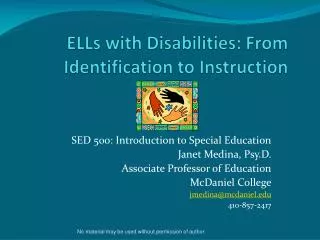 ELLs with Disabilities: From Identification to Instruction