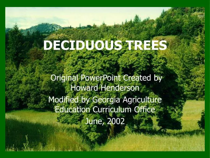deciduous trees
