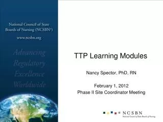 TTP Learning Modules