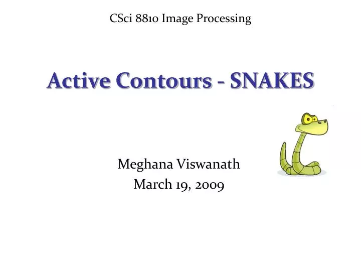 active contours snakes