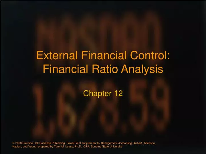 external financial control financial ratio analysis