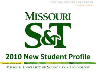 2010 New Student Profile