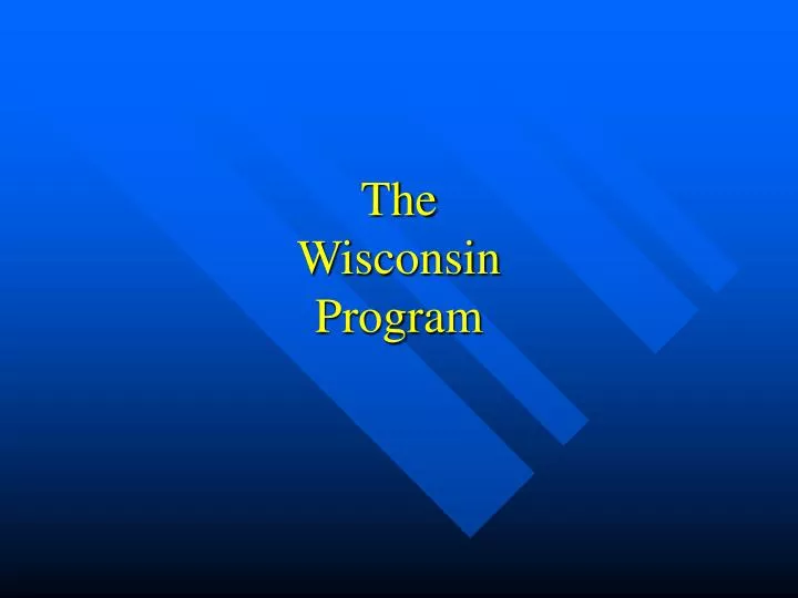 the wisconsin program