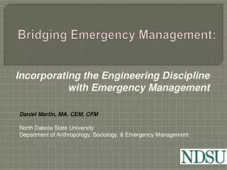 Bridging Emergency Management :