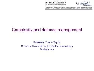Complexity and defence management