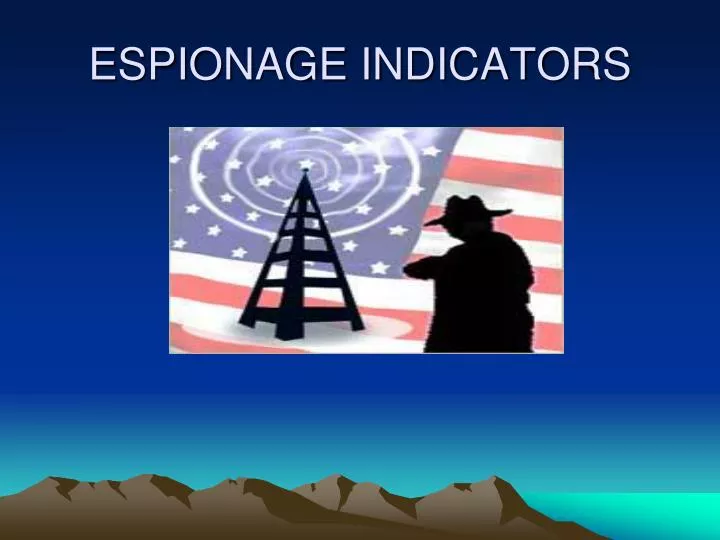 espionage indicators