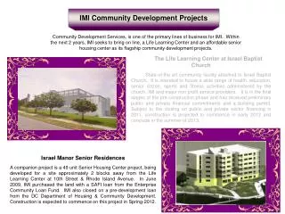 IMI Community Development Projects