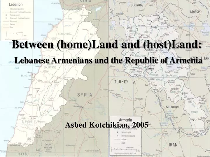 between home land and host land lebanese armenians and the republic of armenia