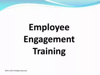 Employee Engagement Training