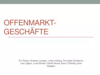 offenmarkt gesch fte