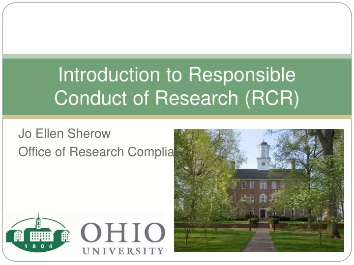introduction to responsible conduct of research rcr