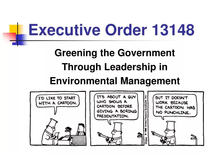 executive order 13148