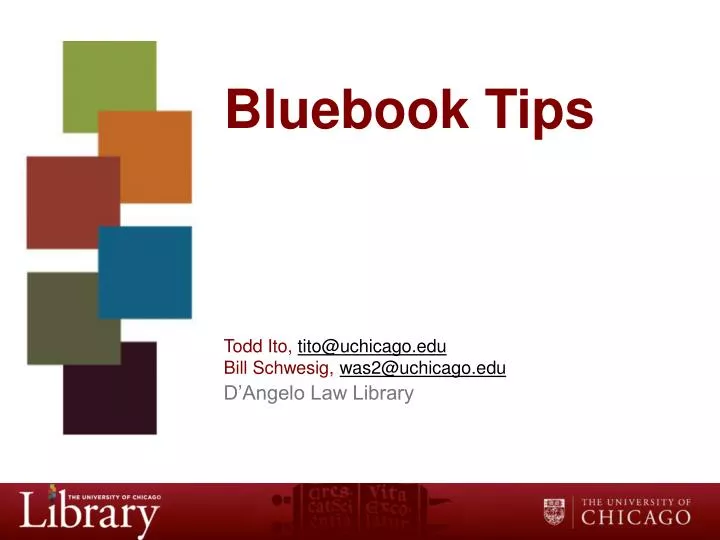bluebook tips