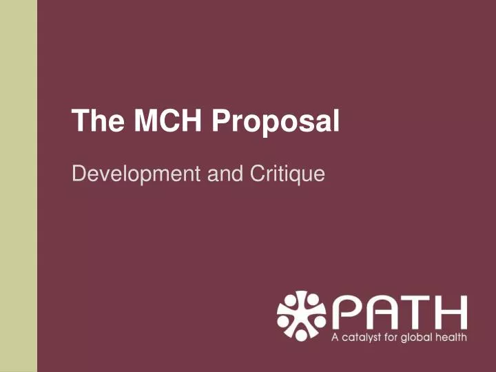 the mch proposal